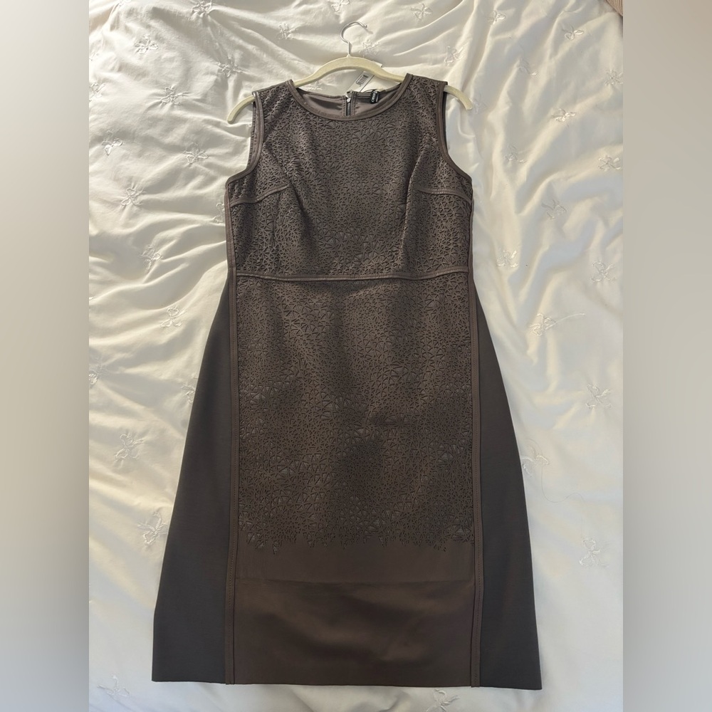 Leather Elie Tahari Sheath Dress